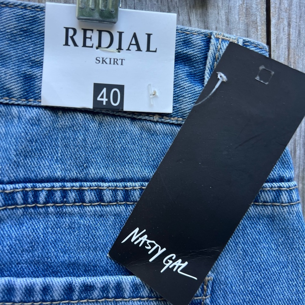 REDIAL Nasty Gal Paris Denim Women’s Skirt Sz 40 Euro Women’s 8-10 NWT NEW - Picture 7 of 9
